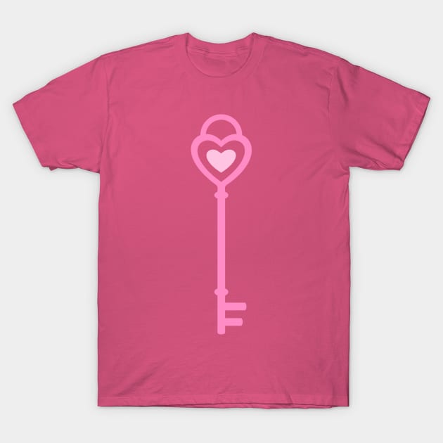 Pastel Pink Heart Key T-Shirt by XOOXOO